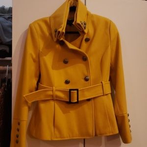 Mustard yellow peacoat